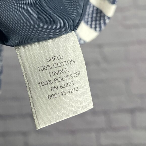 CJ Banks 1X Blue Denim Jean Striped Mixed Media Artsy Fringe Zip Front Vest Plus - Picture 4 of 4